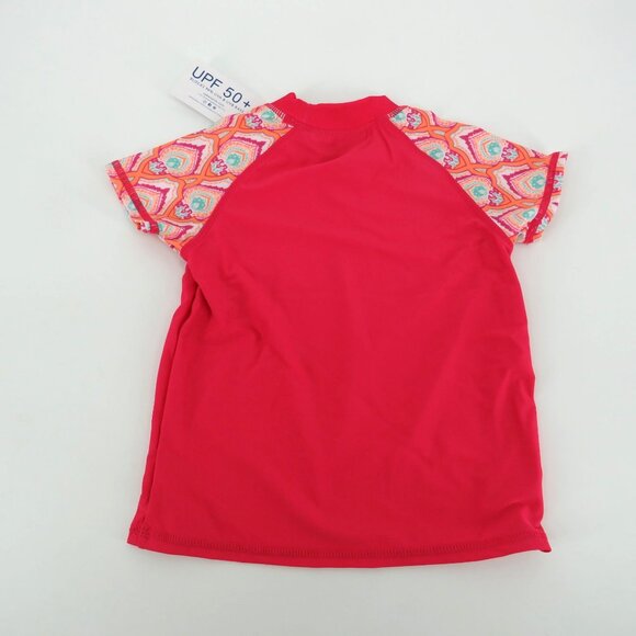Girls Cabana Life UPF 50+ Pink Rash Guard & Printed Bikini Set Size 4 NWT $40 - Picture 3 of 6